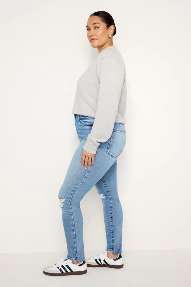 Women GOOD AMERICAN Jeans SOFTTECH GOOD LEGS SKINNYJEANS Indigo521