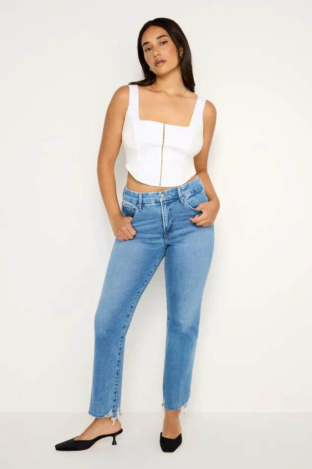 Women GOOD AMERICAN Jeans SOFTTECH GOOD LEGS STRAIGHTJEANS Indigo514