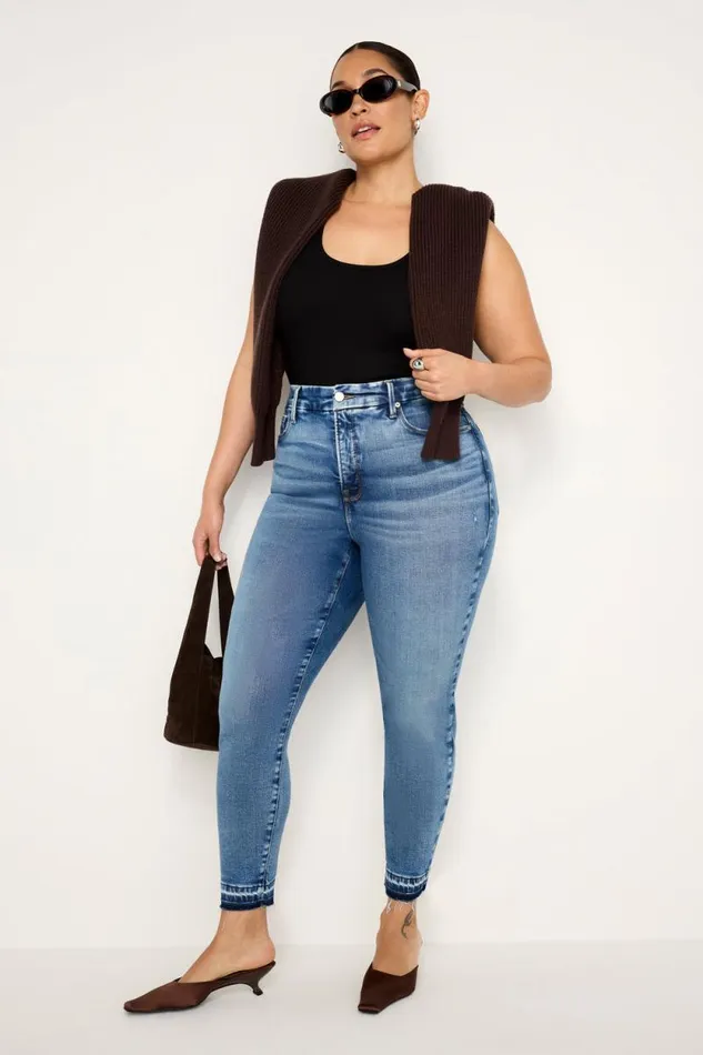 Women GOOD AMERICAN Jeans SOFTTECH GOOD WAIST SKINNY CROPPEDJEANS Indigo699