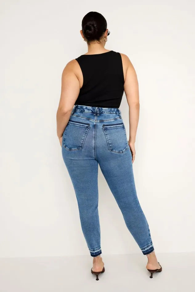 Women GOOD AMERICAN Jeans SOFTTECH GOOD WAIST SKINNY CROPPEDJEANS Indigo699
