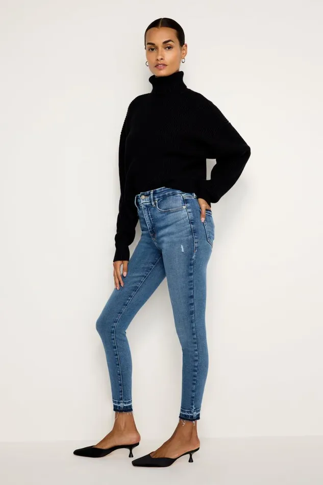 Women GOOD AMERICAN Jeans SOFTTECH GOOD WAIST SKINNY CROPPEDJEANS Indigo699