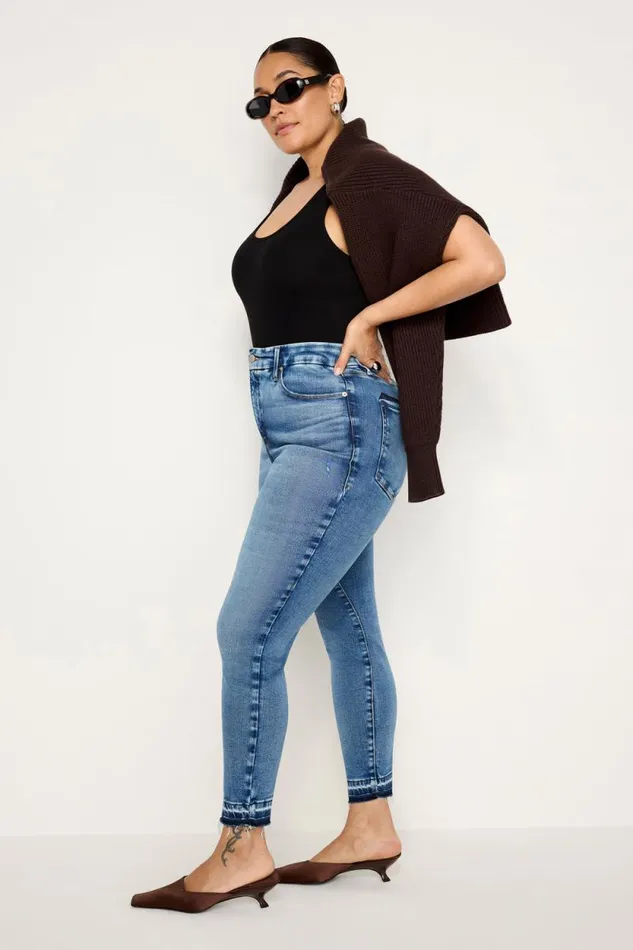 Women GOOD AMERICAN Jeans SOFTTECH GOOD WAIST SKINNY CROPPEDJEANS Indigo699