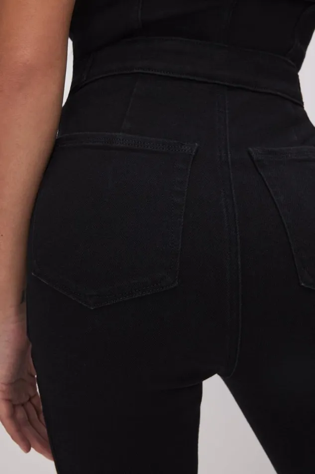 Women GOOD AMERICAN Jumpsuits PETITE FIT FOR SUCCESSJUMPSUIT Black099