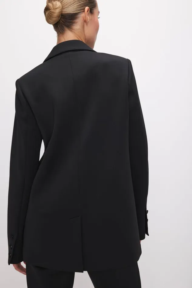 Women GOOD AMERICAN Outerwear SCUBA BLAZER20 Black001