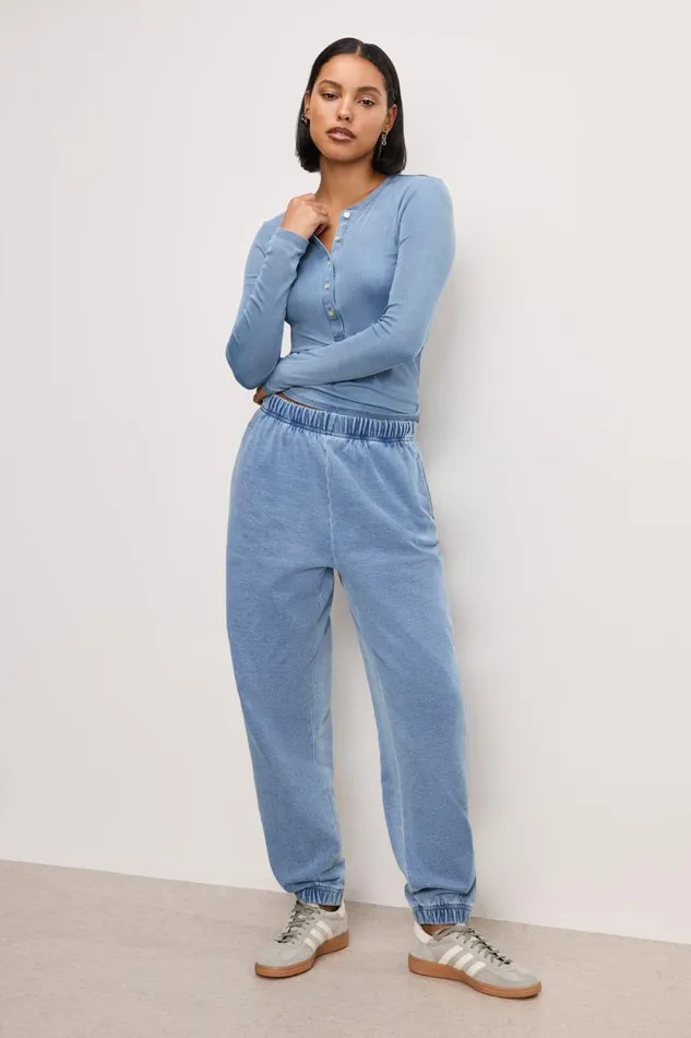 Women GOOD AMERICAN Pants JEANIUSSWEATPANTS Indigo376
