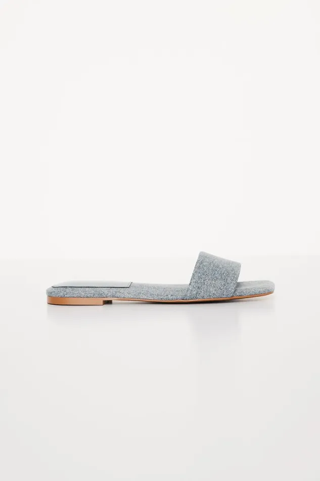 Women GOOD AMERICAN Shoes SLIDESANDAL Indigo002