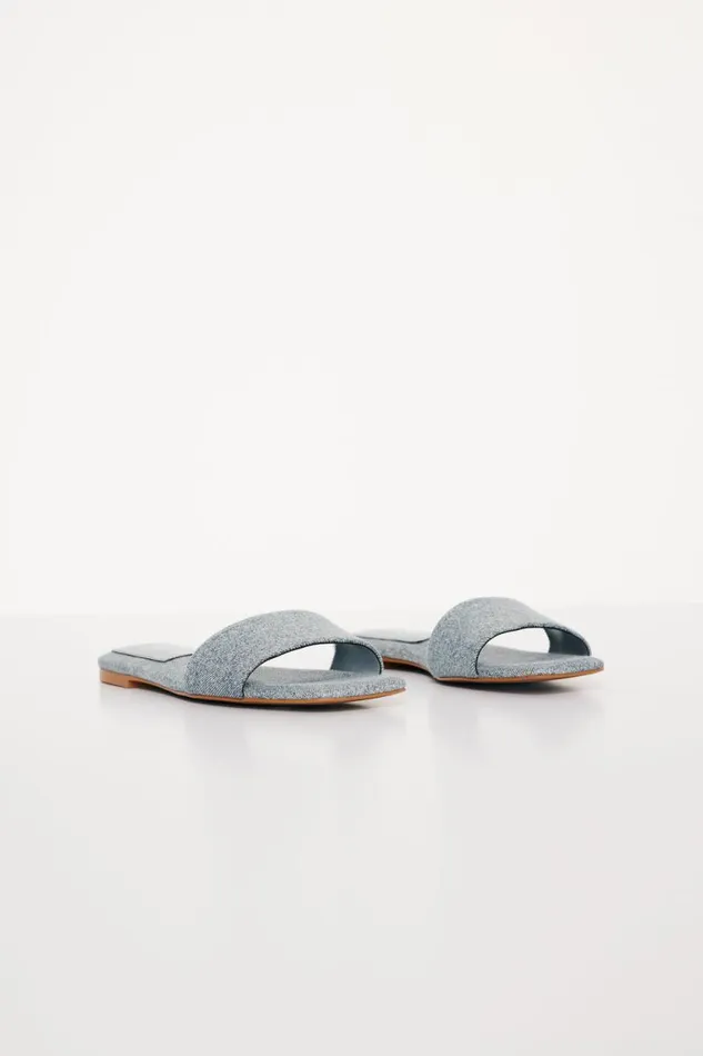 Women GOOD AMERICAN Shoes SLIDESANDAL Indigo002