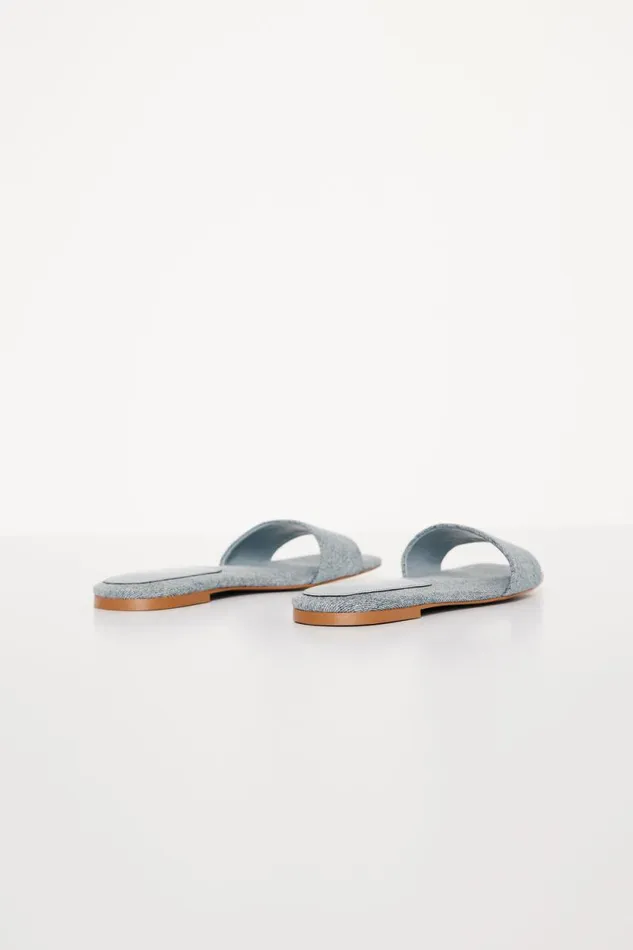Women GOOD AMERICAN Shoes SLIDESANDAL Indigo002