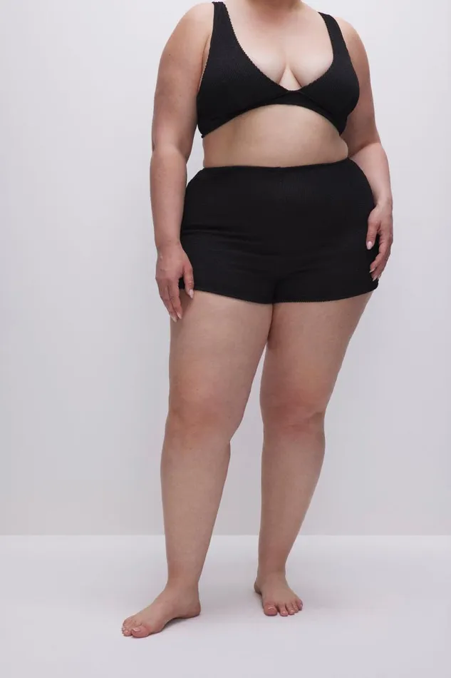 Women GOOD AMERICAN Shorts and Skirts ALWAYS FITS BOY SWIMSHORTS Black001