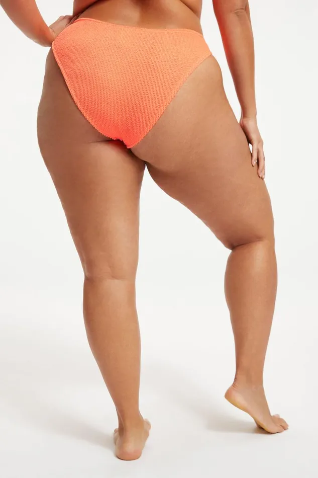 Women GOOD AMERICAN Swim ALWAYS FITS CHEEKYBOTTOM Orange Cream001