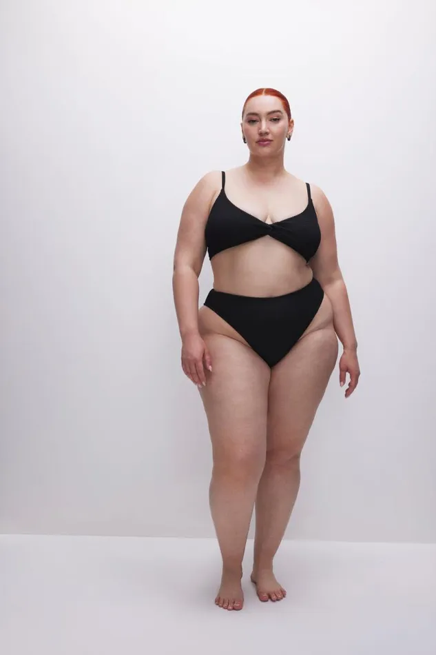 Women GOOD AMERICAN Swim ALWAYS FITS GOOD WAIST BIKINIBOTTOM Black001