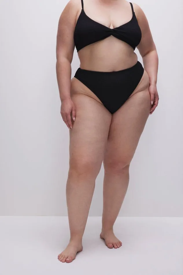 Women GOOD AMERICAN Swim ALWAYS FITS GOOD WAIST BIKINIBOTTOM Black001