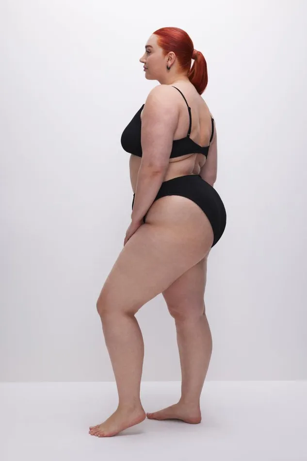 Women GOOD AMERICAN Swim ALWAYS FITS GOOD WAIST BIKINIBOTTOM Black001