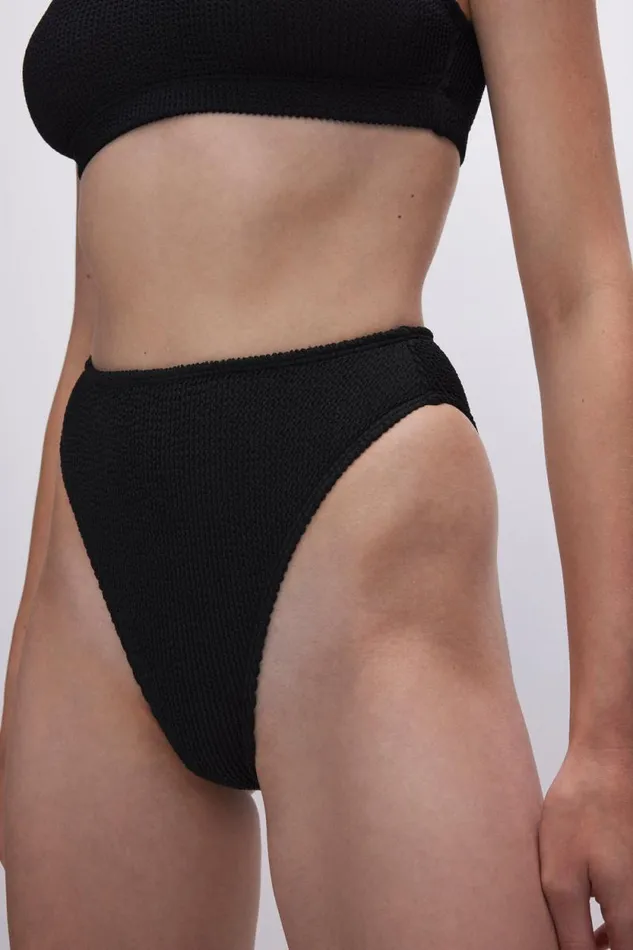 Women GOOD AMERICAN Swim ALWAYS FITS GOOD WAIST BIKINIBOTTOM Black001