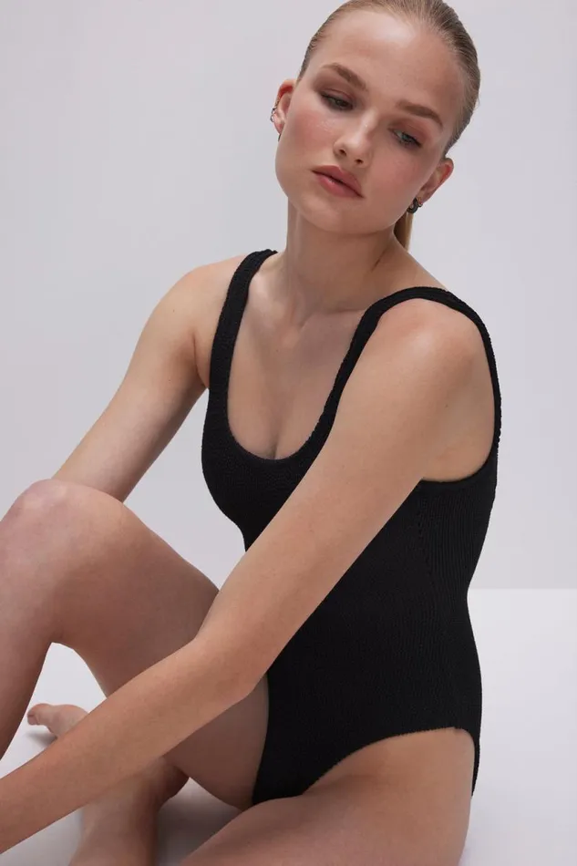 Women GOOD AMERICAN Swim ALWAYS FITS MODERN TANKSWIMSUIT Black001