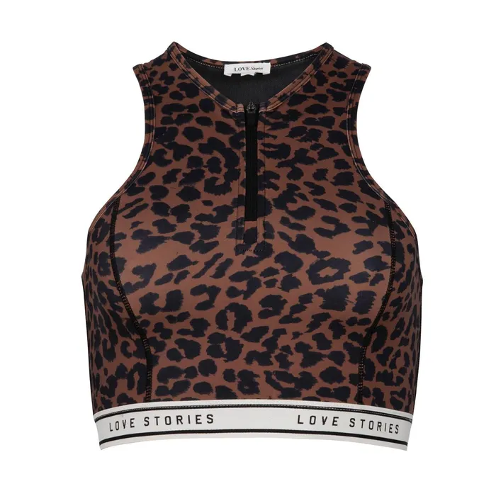 Women Gymwear Love Stories Liz Gym Top Leopard