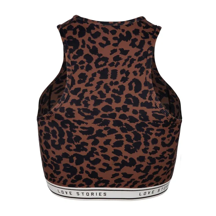 Women Gymwear Love Stories Liz Gym Top Leopard