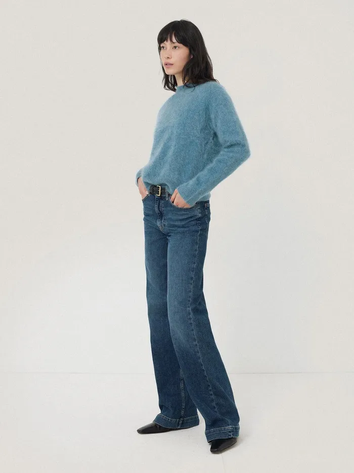 Women Halo Cashmere Jumper Blue Jigsaw Knitwear and Cashmere