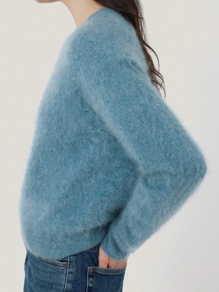 Women Halo Cashmere Jumper Blue Jigsaw Knitwear and Cashmere
