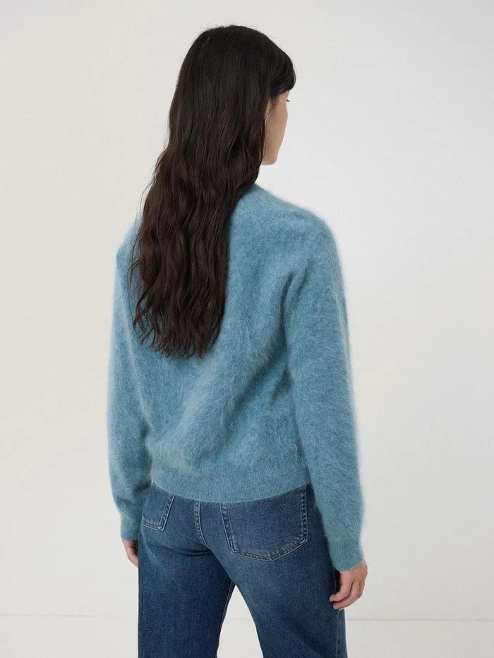 Women Halo Cashmere Jumper Blue Jigsaw Knitwear and Cashmere