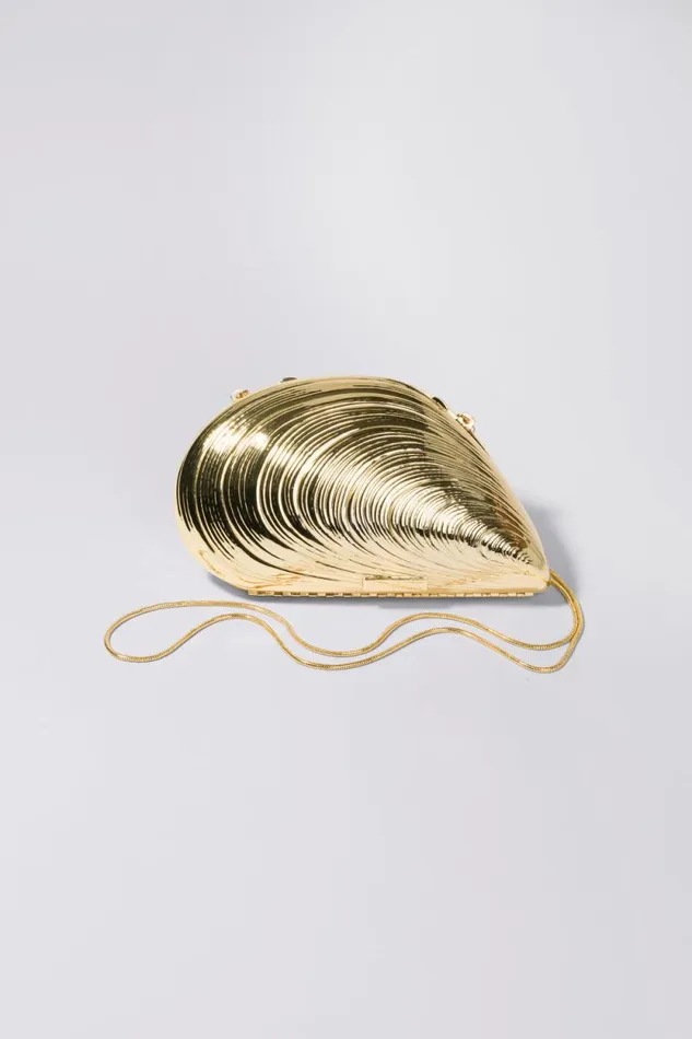 Women Handbags Jonathan Simkhai Bridget Metal Shell Clutch
