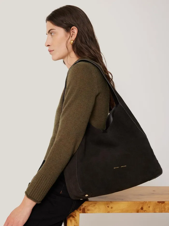 Women Heckfield Suede Tote Chocolate Jigsaw Bags