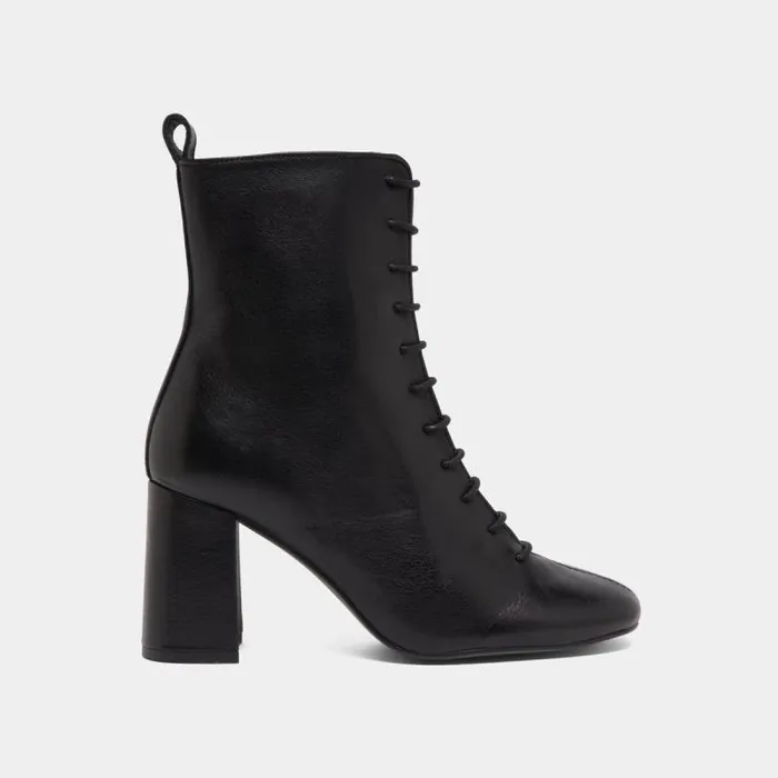 Women Heeled And Laceup Ankle Boots Black JONAK Ankle Boots Lowboots