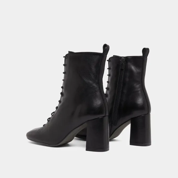 Women Heeled And Laceup Ankle Boots Black JONAK Ankle Boots Lowboots