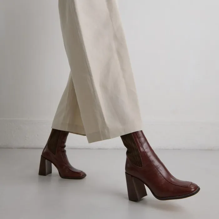 Women Heeled Boots Brown JONAK Ankle Boots Lowboots