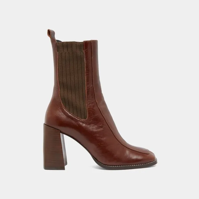 Women Heeled Boots Brown JONAK Ankle Boots Lowboots