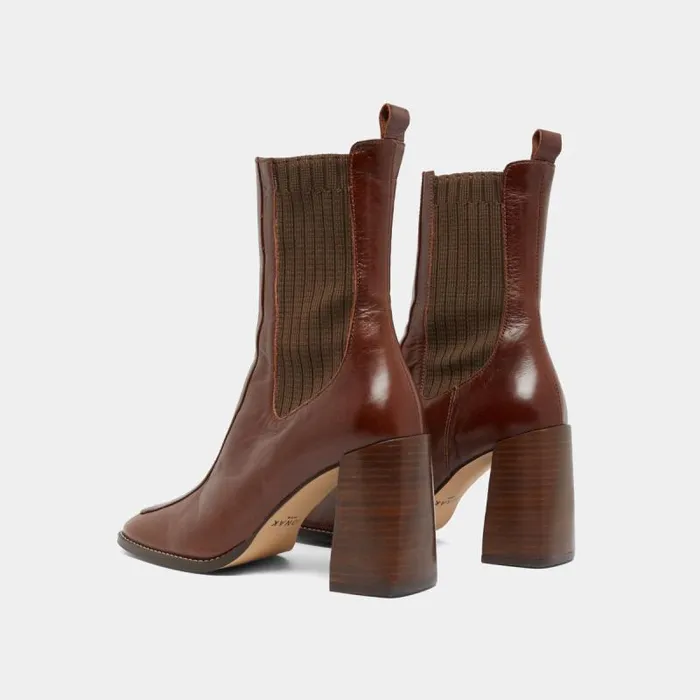 Women Heeled Boots Brown JONAK Ankle Boots Lowboots