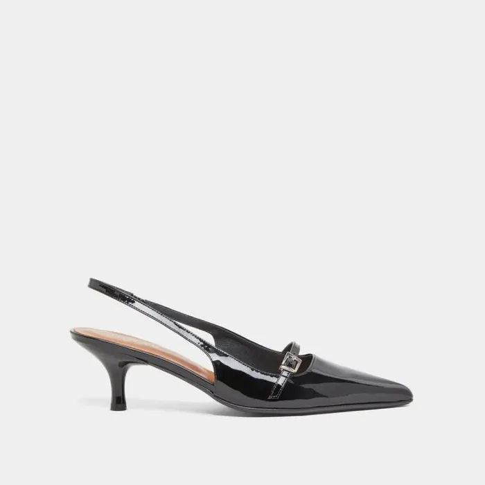 Women Heeled Pumps Black JONAK Slingbacks