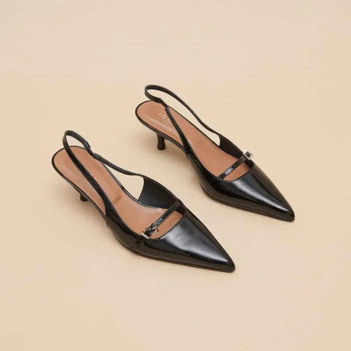 Women Heeled Pumps Black JONAK Slingbacks
