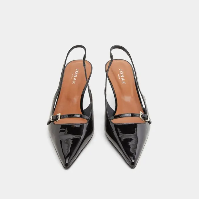 Women Heeled Pumps Black JONAK Slingbacks