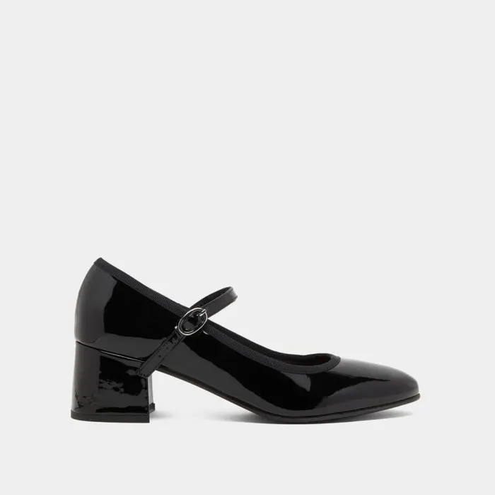 Women Heeled Slippers Black JONAK Babies Saloms
