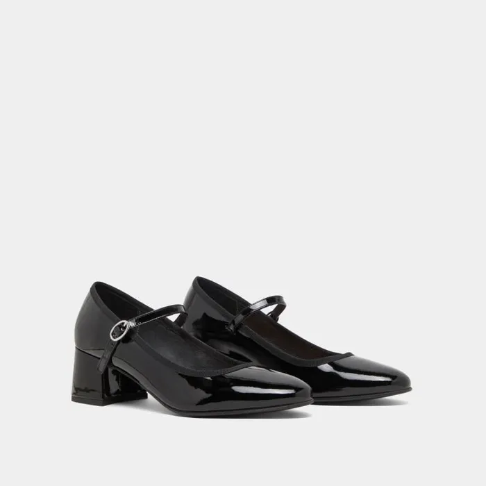 Women Heeled Slippers Black JONAK Babies Saloms