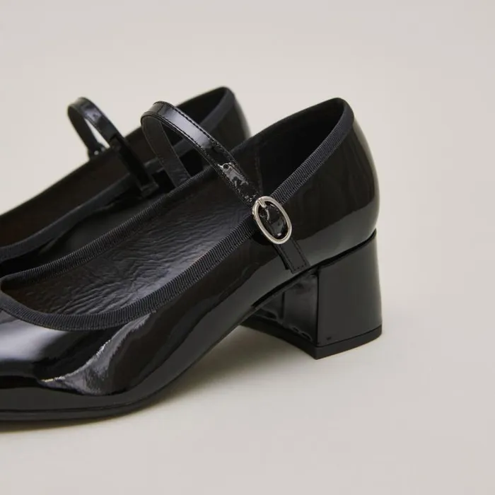 Women Heeled Slippers Black JONAK Babies Saloms