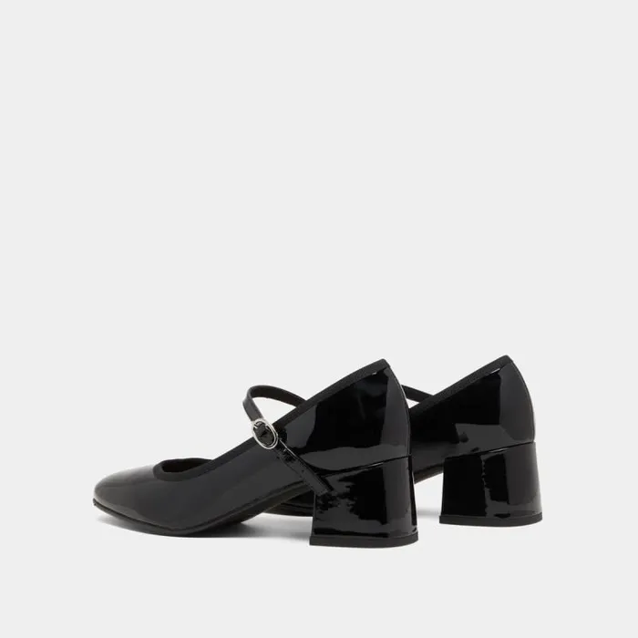 Women Heeled Slippers Black JONAK Babies Saloms