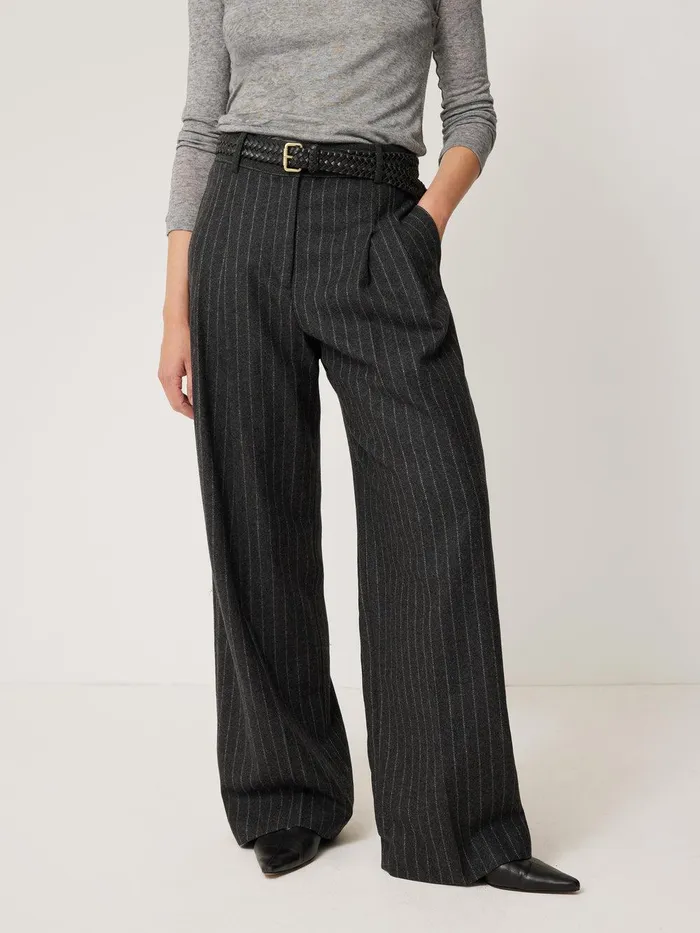 Women Italian Wool Kemp Pinstripe Trouser Grey Jigsaw Suits and Tailoring