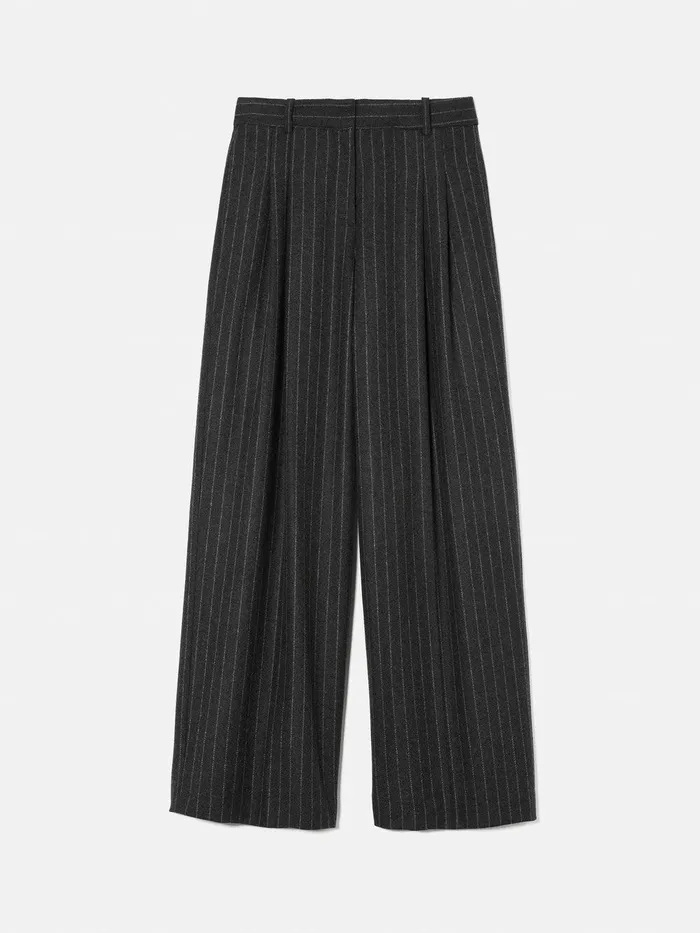 Women Italian Wool Kemp Pinstripe Trouser Grey Jigsaw Suits and Tailoring