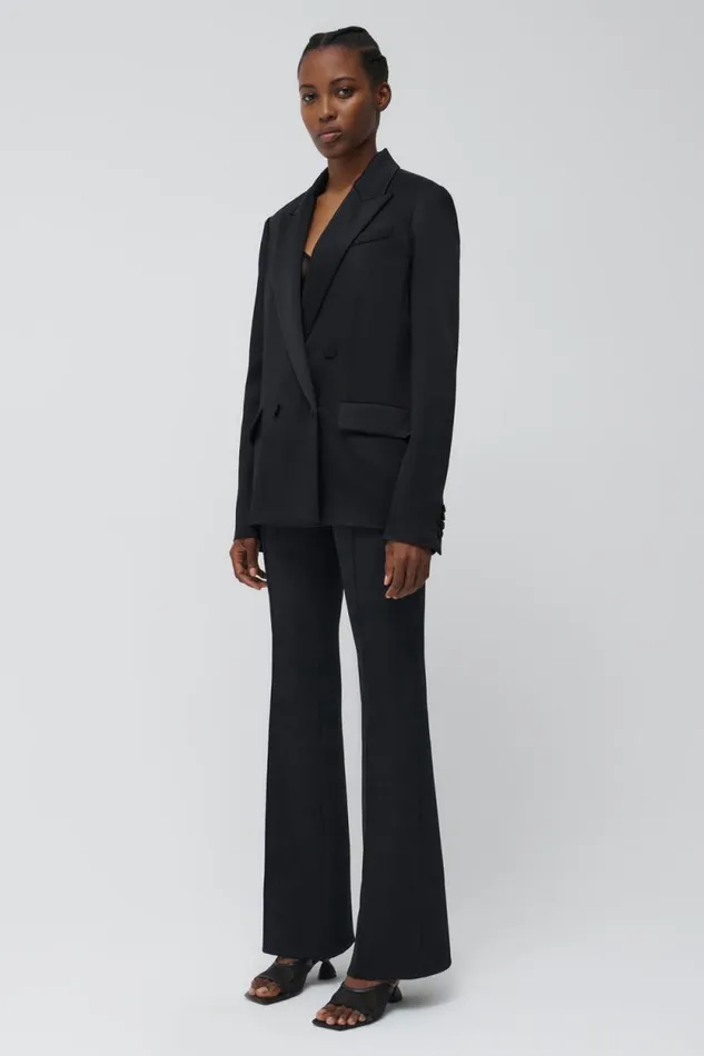 Women Jackets and Coats Jonathan Simkhai Norah Blazer Black Double Breasted Blazer