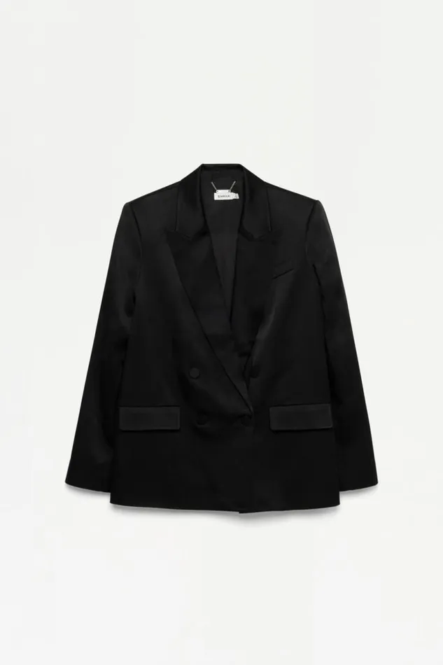 Women Jackets and Coats Jonathan Simkhai Norah Blazer Black Double Breasted Blazer