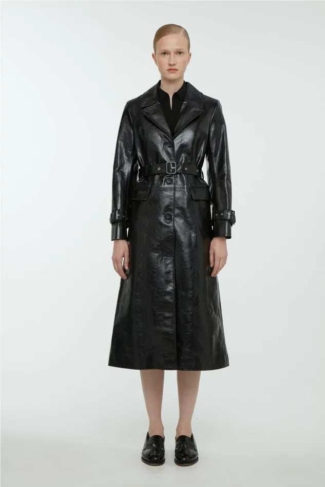 Women Jackets And Coats Emilia Wickstead Brady Leather Trench Coat