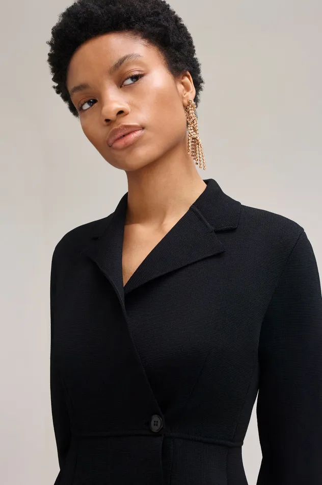 Women Jackets Scanlan Theodore CREPE KNIT TAILORED JACKET BLACK Women Jackets Scanlan Theodore CREPE KNIT TAILORED JACKET BLACK