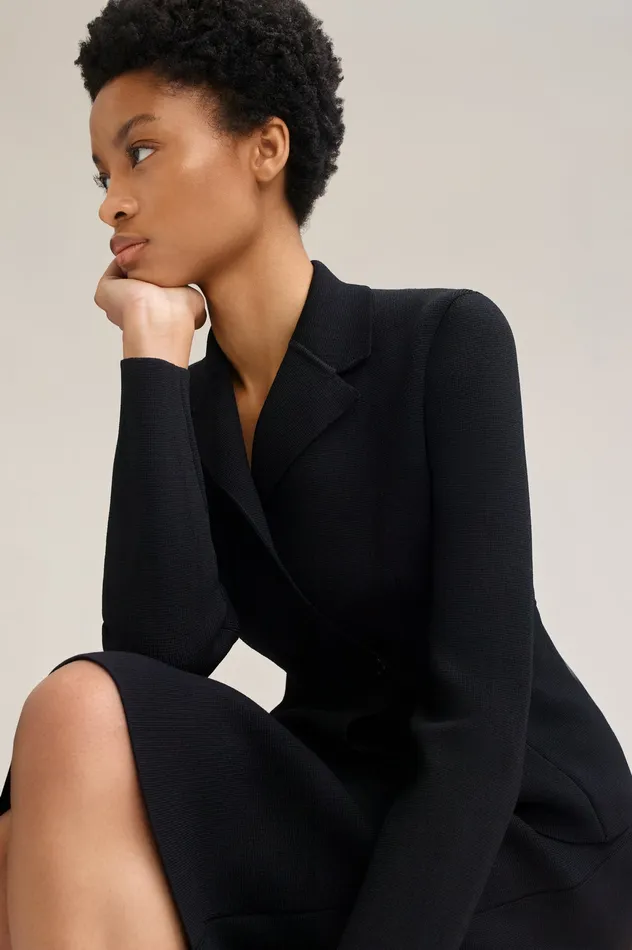 Women Jackets Scanlan Theodore CREPE KNIT TAILORED JACKET BLACK Women Jackets Scanlan Theodore CREPE KNIT TAILORED JACKET BLACK