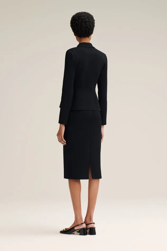 Women Jackets Scanlan Theodore CREPE KNIT TAILORED JACKET BLACK Women Jackets Scanlan Theodore CREPE KNIT TAILORED JACKET BLACK