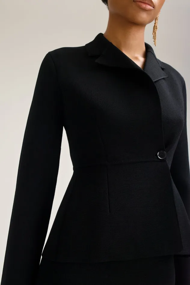 Women Jackets Scanlan Theodore CREPE KNIT TAILORED JACKET BLACK Women Jackets Scanlan Theodore CREPE KNIT TAILORED JACKET BLACK