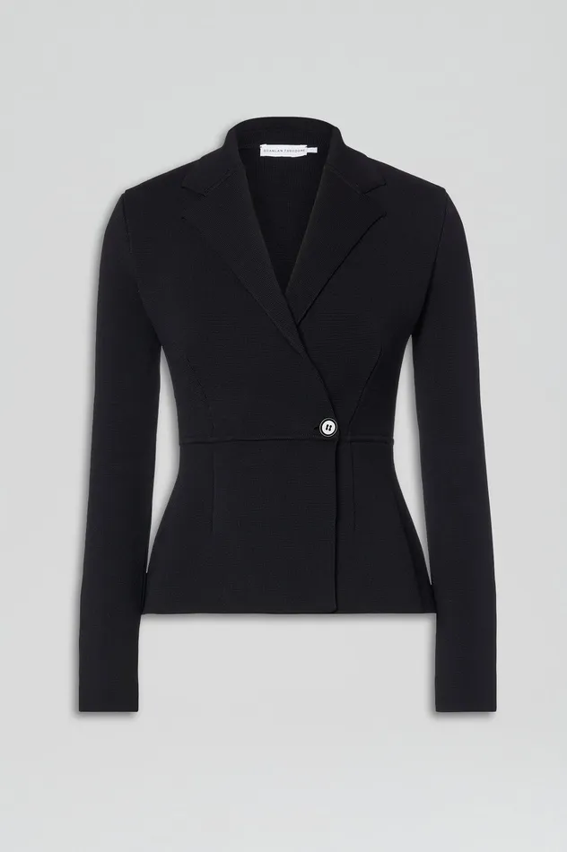 Women Jackets Scanlan Theodore CREPE KNIT TAILORED JACKET BLACK Women Jackets Scanlan Theodore CREPE KNIT TAILORED JACKET BLACK