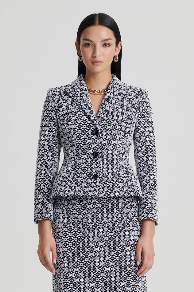 Women Jackets Scanlan Theodore EMBROIDERED FLORAL JACKET BLACKWHITE Women Jackets Scanlan Theodore EMBROIDERED FLORAL JACKET BLACKWHITE