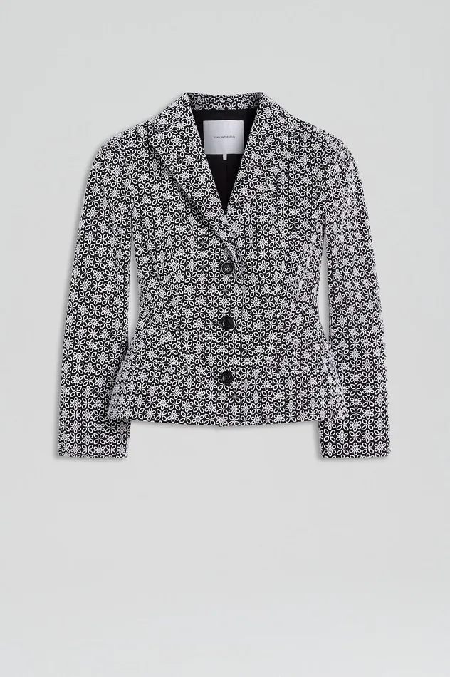 Women Jackets Scanlan Theodore EMBROIDERED FLORAL JACKET BLACKWHITE Women Jackets Scanlan Theodore EMBROIDERED FLORAL JACKET BLACKWHITE